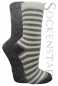 Preview: Damen Alpaka Socken | anthrazit-gestreift