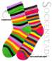 Preview: RS Harmony Kuschelsocken bunte Streifen | Grün-Rot