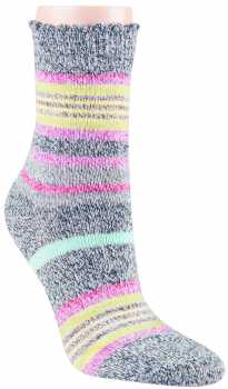 Damen Wollstrumpf Silber/Rose
