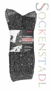 Thermo Socken | schwarz meliert