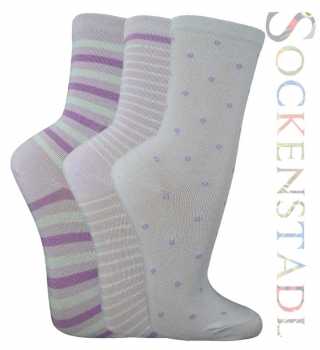 Damen Streifensocken | pink