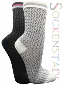 Damensocken | schwarz-grau