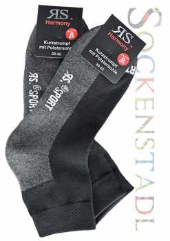 Sport und Freizeitsocken mit Polstesohle | Schwarz-Anzhrazit