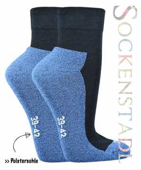 RS. Harmony Kurzsocken mit Polstersohle | Schwarz-Jeans