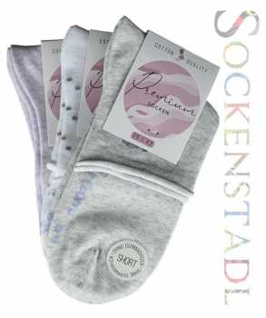 Damen Kurzsocken mit Rollrand | lila