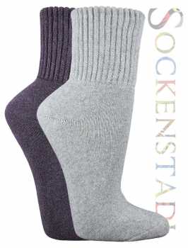 Thermosocken | Hellgrau-Lila