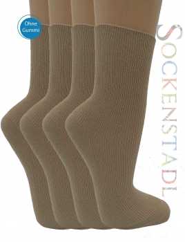 100% Baumwollsocken ohne Gummi Natur