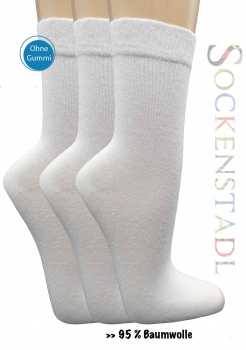 Schwesternsocken | 95% Baumwolle | weiß