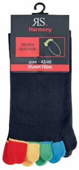 schwarz mit bunten Zehen