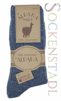 100 % Alpaka-Wollsocken | grau