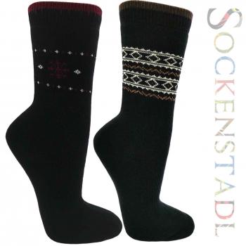 RS. Harmony Thermo Socken | Schwarz mit Muster