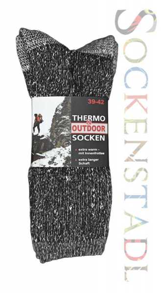 Thermo Socken | schwarz meliert
