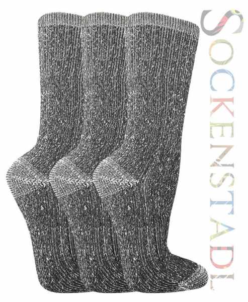 Thermo Socken | schwarz meliert