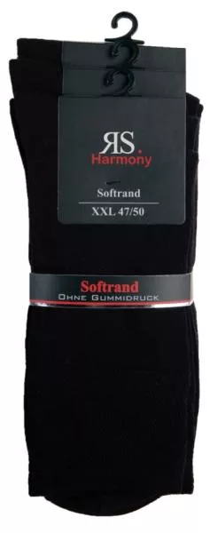 Socken ohne Gummi XL | Schwarz