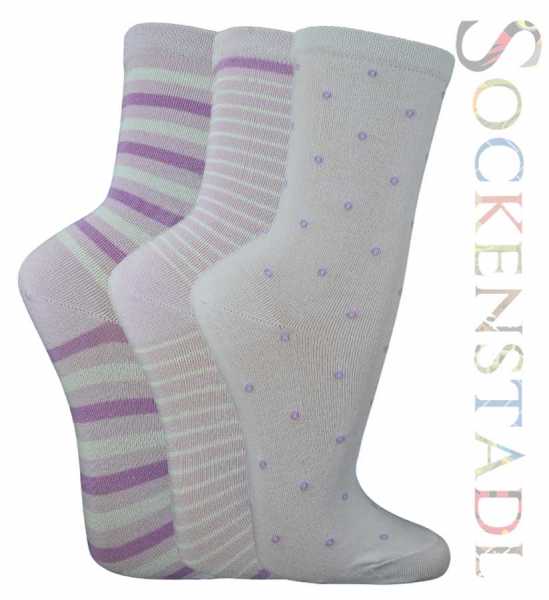 Damen Streifensocken | pink