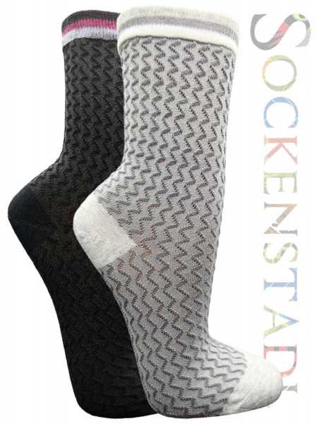 Damensocken | schwarz-grau