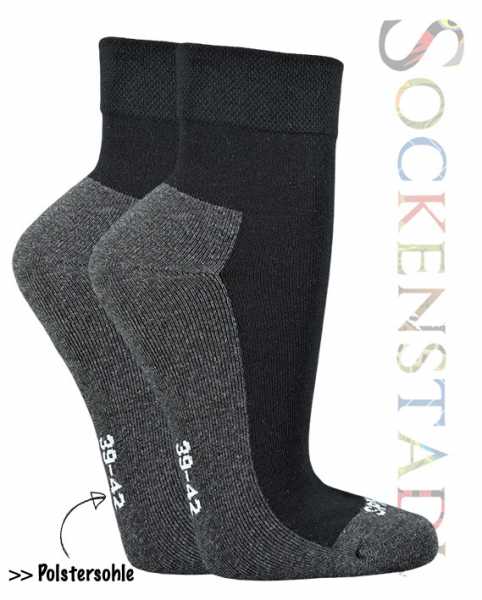 RS. Harmony Kurzsocken mit Polstersohle | Schwarz-Anzhrazit