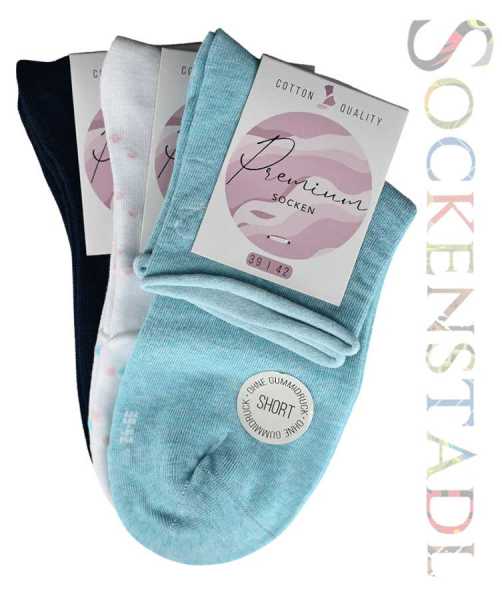 Damen Kurzsocken mit Rollrand | blau