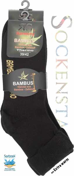 Bambus Socken extra warm | schwarz Bambus Socken extra warm | schwarz