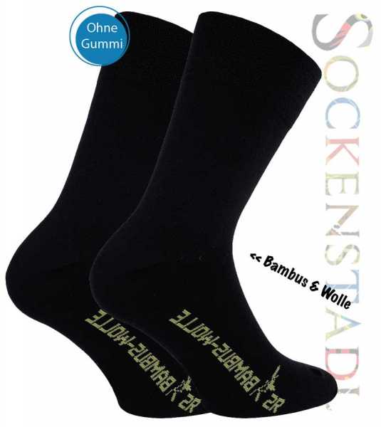 Bambus Wollsocken | schwarz