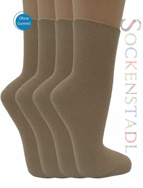 100% Baumwollsocken ohne Gummi Natur
