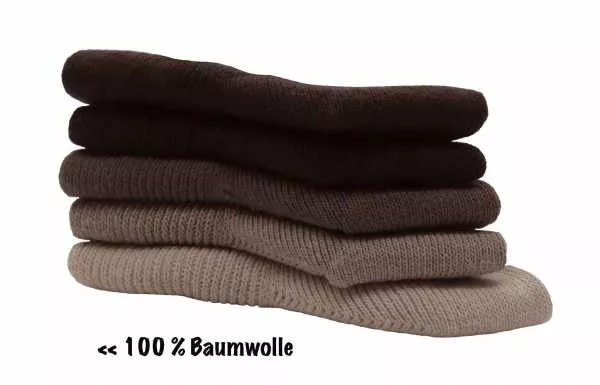 100% Baumwolle | ohne Gummi | braun-beige