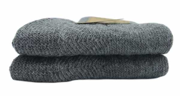 100 % Alpaka-Wollsocken | grau