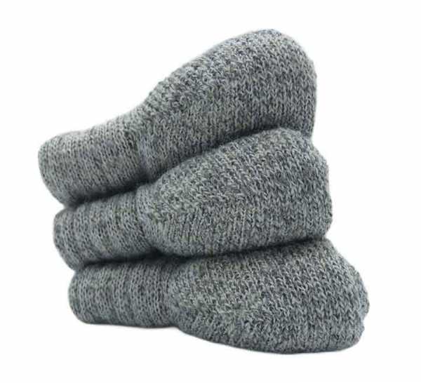100 % Wollsocken | grau melange