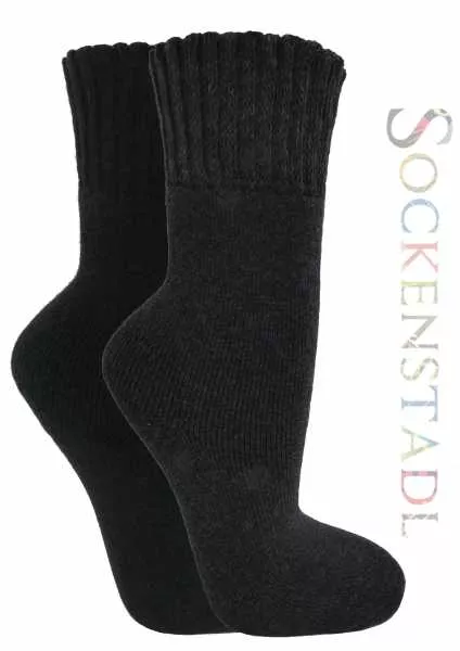 Angora Wollsocken extra warm | Schwarz, Anthrazit Angora Wollsocken extra warm | Schwarz, Anthrazit