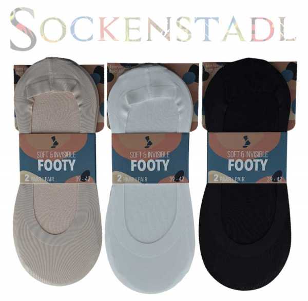 Damen Füsslinge / beige, weiß, schwarz