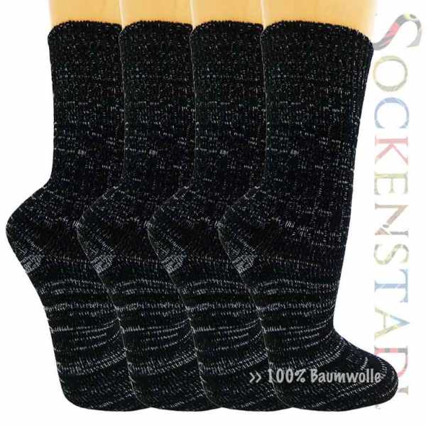 Original Jeans Socken Schwarz-Melange