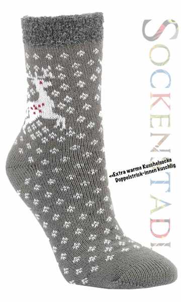 Kuschelsocken Hirsch | Grau Kuschelsocken Hirsch | Grau