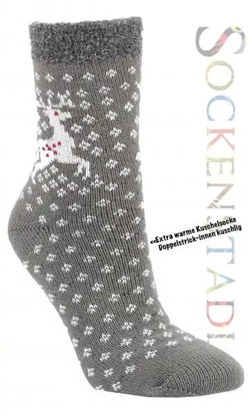 Kuschelsocken Hirsch | Grau Kuschelsocken Hirsch | Grau