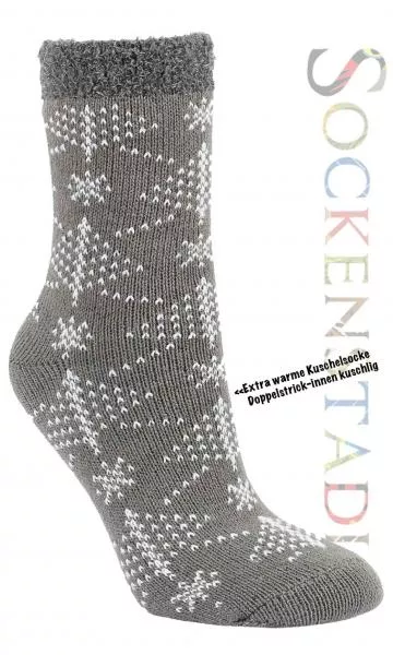 Kuschelsocken Sterne | Grau Kuschelsocken Sterne | Grau