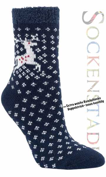 Kuschelsocken Hirsch | Blau Kuschelsocken Hirsch | Blau