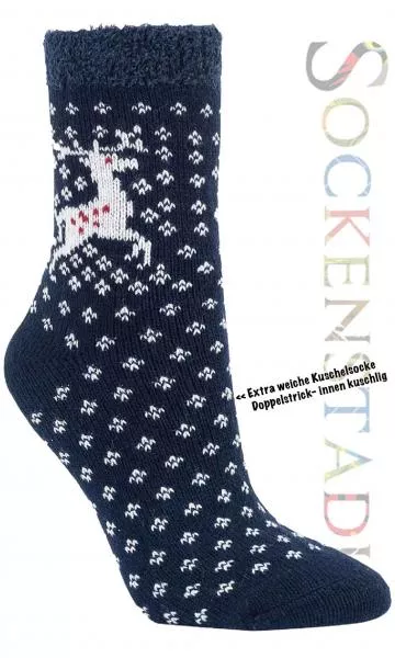 Kuschelsocken Hirsch | Blau Kuschelsocken Hirsch | Blau