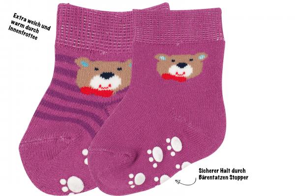 RS. Harmony Baby Socken Antirutsch Bär | Lila RS. Harmony Baby Socken Antirutsch Bär | Lila