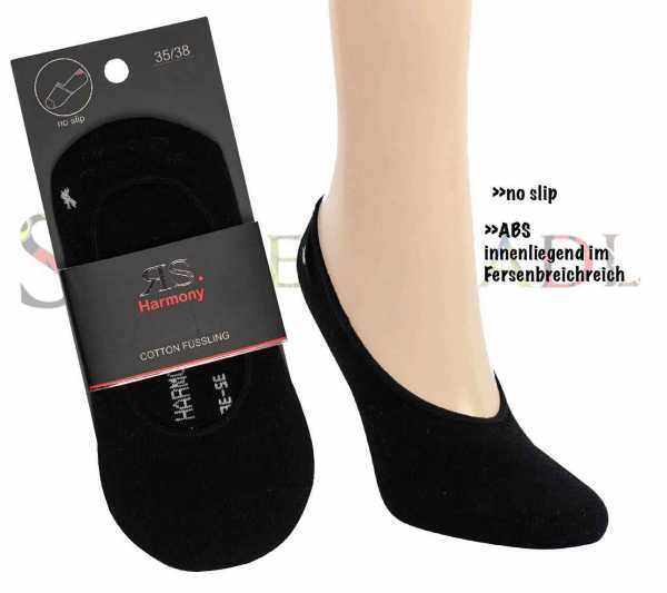 Baumwoll Füsslinge RS Harmony | schwarz Baumwoll Füsslinge RS Harmony | schwarz