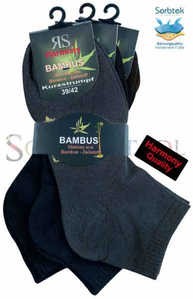 Bambus Kurzstrumpf anthrazit, marine, schwarz Bambus Kurzstrumpf anthrazit, marine, schwarz