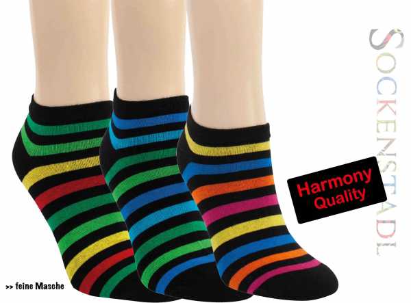Damen Sneaker Socken | bunte Streifen Damen Sneaker Socken | bunte Streifen