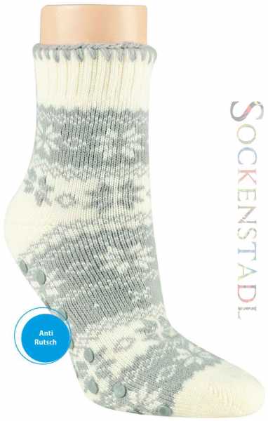 Thermo Strumpf ABS Winter-Motiv silber Thermo Strumpf ABS Winter-Motiv silber