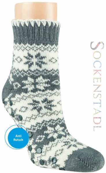 Thermo Strumpf ABS Winter-Motiv anthrazit Thermo Strumpf ABS Winter-Motiv anthrazit