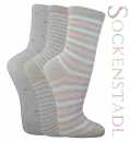 Damen Ringelsocken | beige