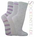 Damen Streifensocken | pink