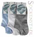 Sneaker Socken | weiß, grau, blau