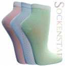 Kurzsocken Damen | weiß, rose, mint