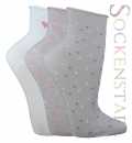 Damen Kurzsocken mit| Rollrand | rosé