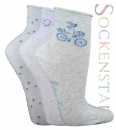 Damen Kurzsocken mit Rollrand | lila