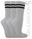 Sportsocken-Tennissocken-weiß mit schwarzen S